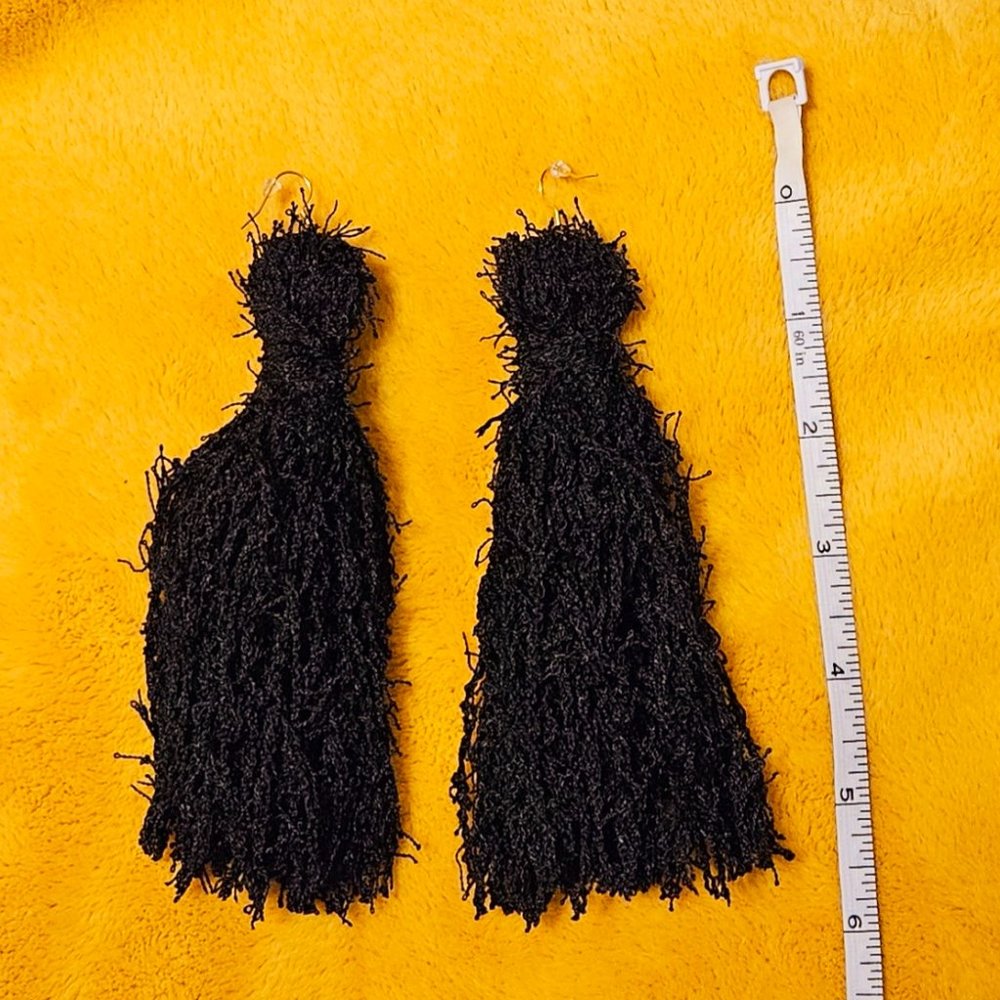 Black Tassel Earrings